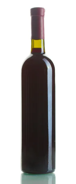 Bottle of red wine isolated on white — Stock Photo, Image