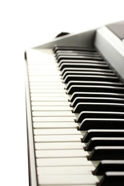 Fondo del teclado del piano, primer plano — Foto de Stock
