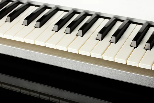 Pozadí klávesnice klavíru, zblízka — Stock fotografie