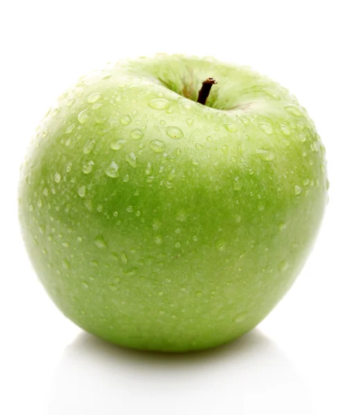 Ripe green apple isolated on white — Stock Photo, Image