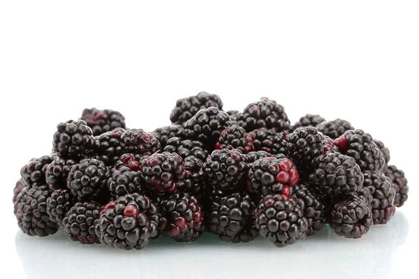 美丽的黑莓在白色上被隔离 — 图库照片