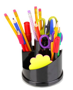 beyaz izole kalem için tutucu