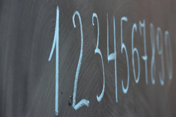 Los números escritos en el escritorio — Foto de Stock