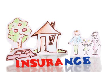 concept of home insurance isolated on white