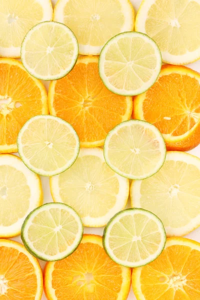 Orange lime och citron på nära håll — Stockfoto