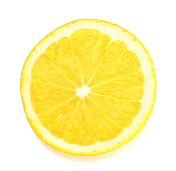 Fetta di arancia isolata su bianco — Foto Stock