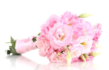 beyaz izole eustoma çiçek, buket