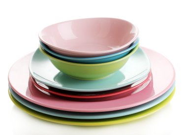 renkli levhalar üzerine beyaz izole