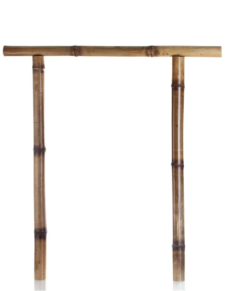 Bamboo frame isolated on white — Stock Photo, Image