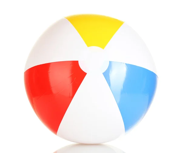 Heldere opblaasbare bal geïsoleerd op wit — Stockfoto
