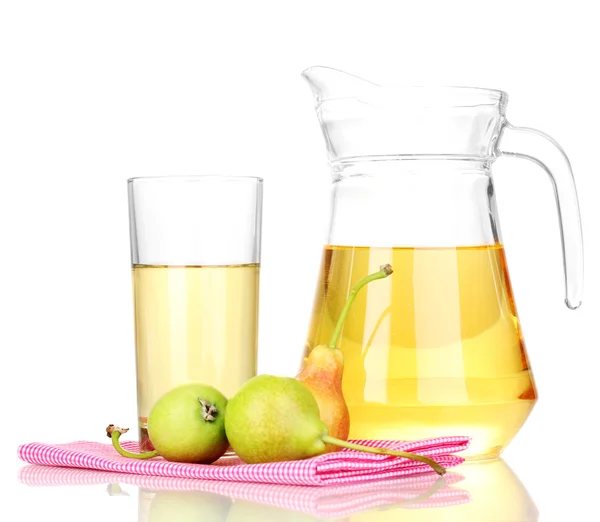 Hertogin drankje met peren op servet geïsoleerd op wit — Stockfoto