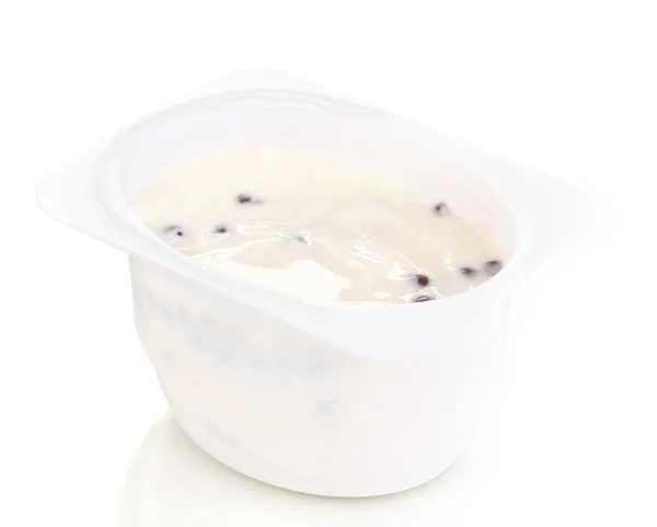 Elszigetelt fehér joghurt — Stock Fotó