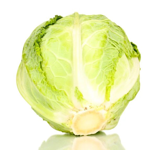 Fresh cabbage isolated on white — Stock Photo, Image