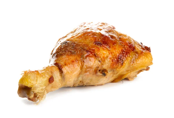 Roast chicken, isolated on white — Stock Photo, Image