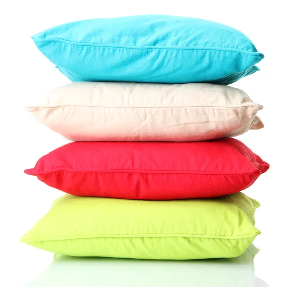 Cuscini colorati isolati su bianco — Foto Stock