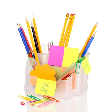 beyaz izole kalem için tutucu