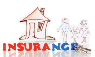 concept of home insurance isolated on white