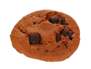 çikolata cips çerez üzerinde beyaz izole