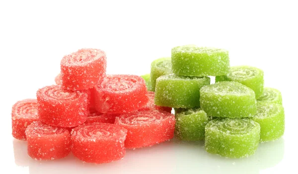 Süßgelee Bonbons isoliert auf weiß — Stockfoto