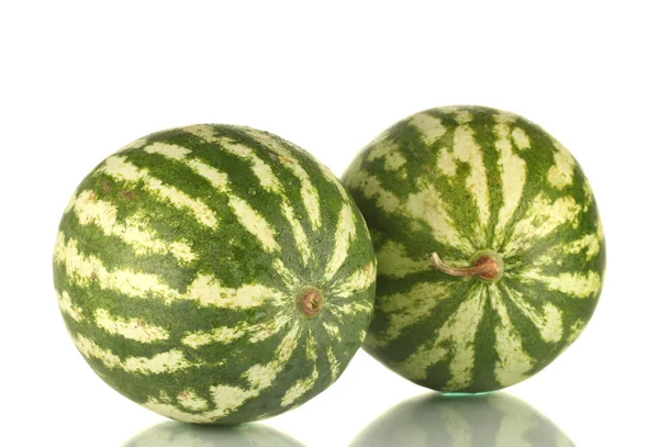 成熟的西瓜上白色隔离 — 图库照片