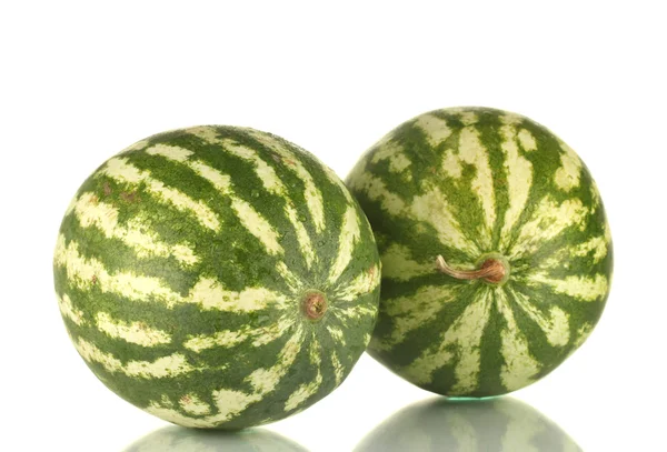 Ripe watermelons isolated on white — Stock Photo, Image