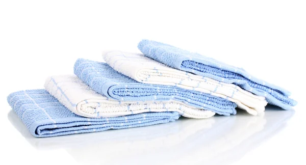 Kitchen towels isolated on white background — Stock Photo, Image