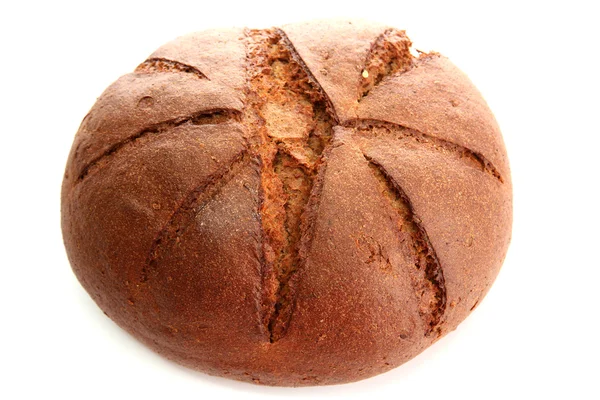 Sabroso pan de centeno, aislado en blanco —  Fotos de Stock