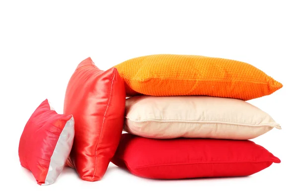 Colorful pillows isolated on white — Stock Photo, Image