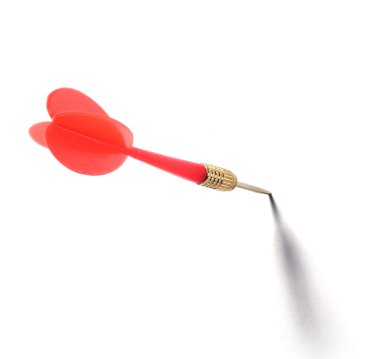 Dart beyaz üzerine izole