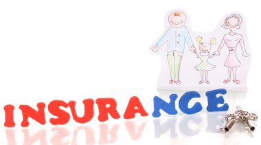concept of home insurance isolated on white