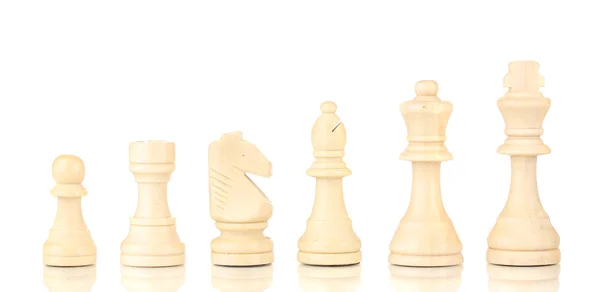 Chess pieces isolated on white — Stock Photo, Image