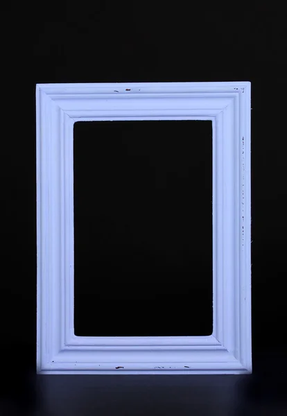 Wooden frame isolated on black — Stock Photo, Image