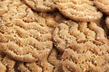 lezzetli crispbread, close up