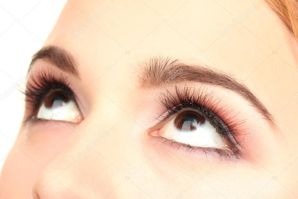 female eyes with beautiful make-up