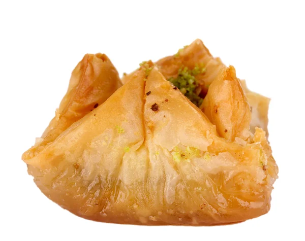 Sweet baklava isolated on white — Stock Photo, Image