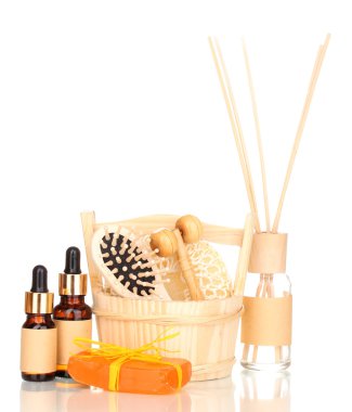 beyaz izole Banyo Seti