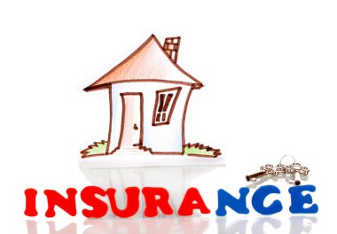 Concept of home insurance isolated on white