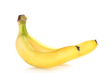 Beyazlar üzerinde soyutlanmış muzlar