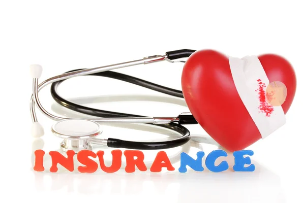 Concept of health insurance isolated on white — Stock Photo, Image