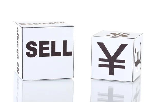 Forex. currency in the white dices on white background — Stock Photo, Image