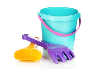 Beyaz izole çocukların plaj oyuncakları