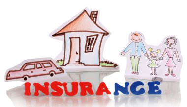 concept of home insurance isolated on white