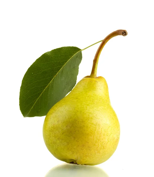 Juicy flavorful pear isolated on white — Stock Photo, Image