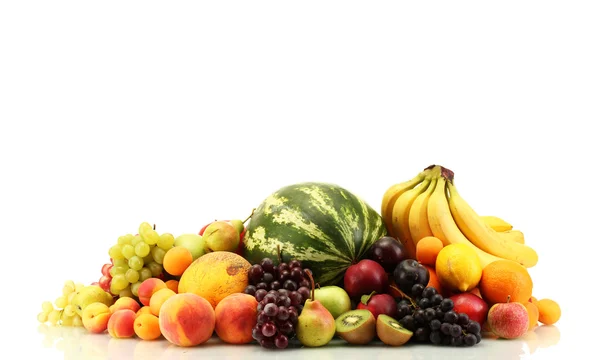 Surtido de frutas exóticas aisladas en blanco —  Fotos de Stock