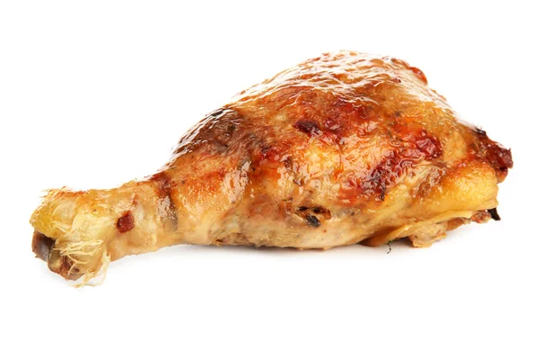 Pollo asado, aislado sobre blanco —  Fotos de Stock