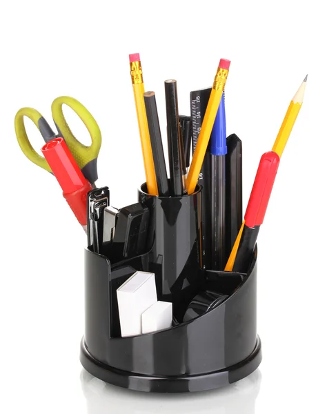 Holder for pencils isolated on white — Stock Photo, Image