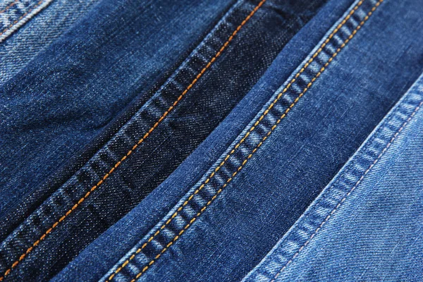 Veel jeans close-up — Stockfoto