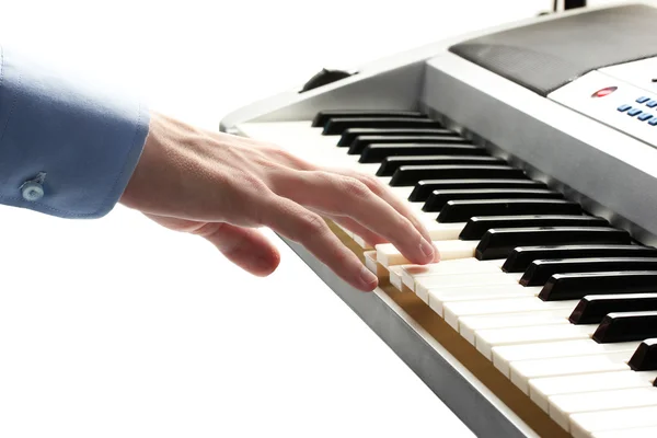 Zongorázni emberi kéz — Stock Fotó