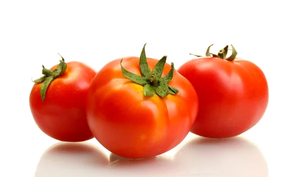 Pomodori isolati su bianco — Foto Stock