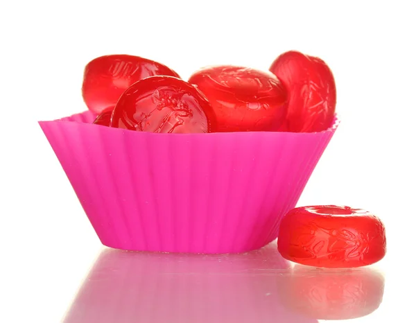 Tasty colorful candies isolated on white background — Stock Photo, Image